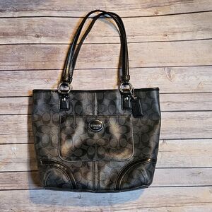 Coach Black Signature Tote Bag